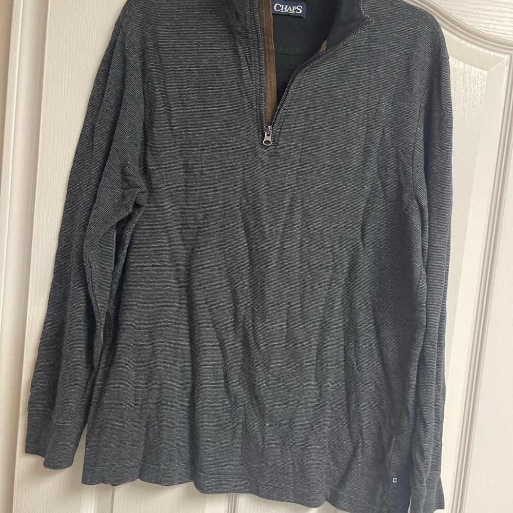 Ralph Lauren Men's Charcoal Zip-Up Sweater